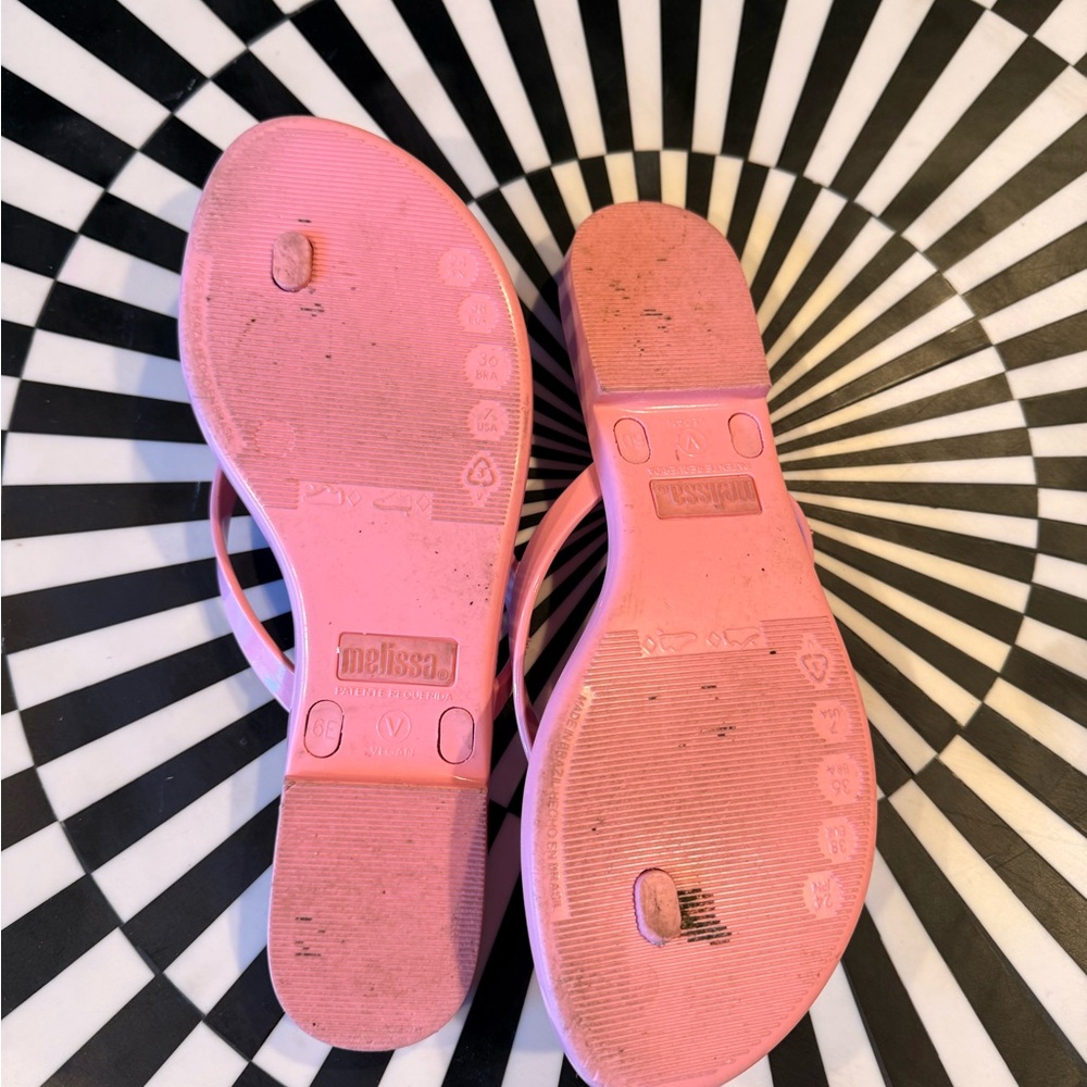 Melissa Pink Women's Sandals with Butterfly Accents - Picture 3 of 5